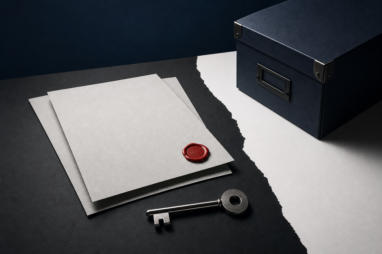 商用利用と著作権の境界を示す契約書と鍵