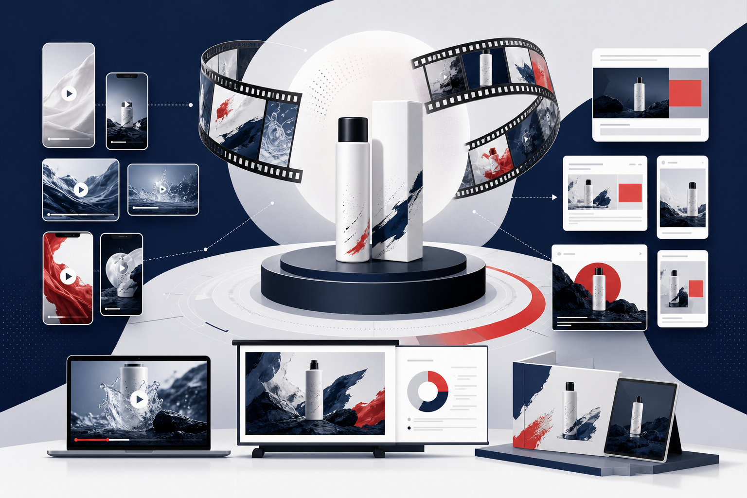 広告やSNS向け動画活用を示す制作シーン