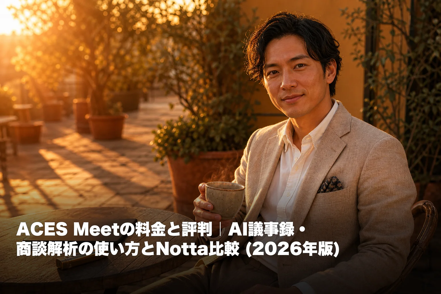 ACES Meetの料金と評判｜AI議事録・商談解析の使い方とNotta比較 (2026年版)