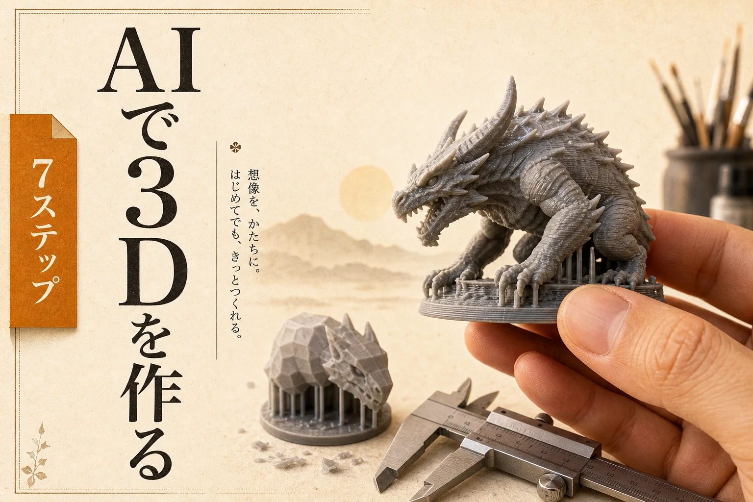 AI 3Dモデルの作り方7ステップ｜企画から書き出しまでの手順 (2026年版)