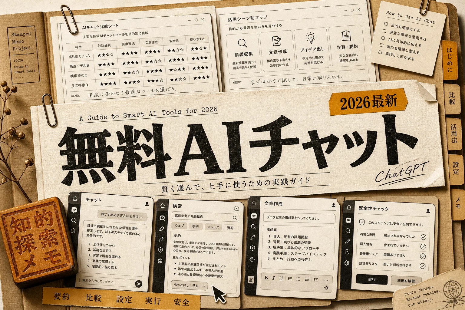 AIチャットができるサイト厳選ガイド｜無料で使える人気サービスの選び方 (2026年版)