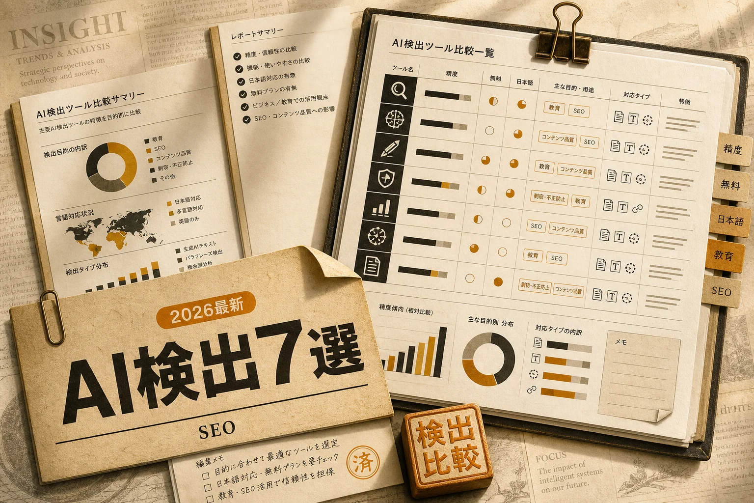 AI検出ツールおすすめ7選 精度・無料枠・日本語対応で選ぶ (2026年版)