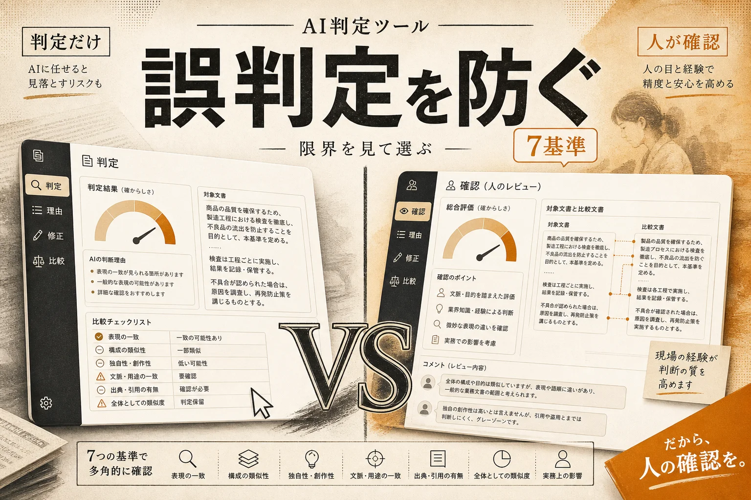 AI判定ツールの精度と選び方7基準｜誤判定を避ける使い方 (2026年版)