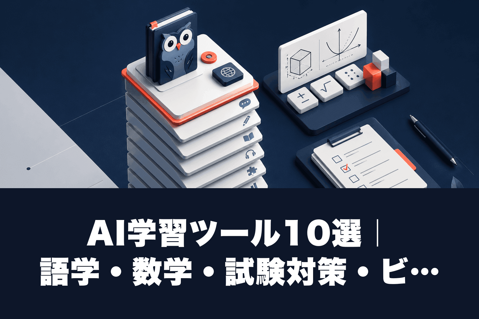 【2026年最新】AI学習ツール10選｜語学・数学・試験対策・ビジネススキルの4カテゴリで解説