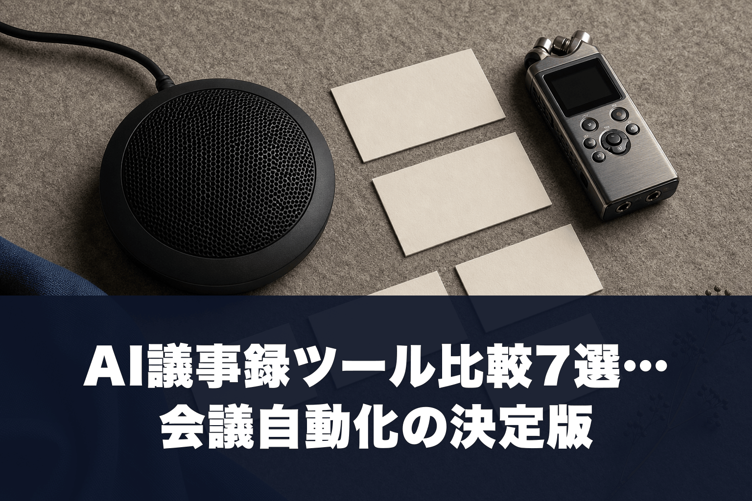 【2026年最新】AI議事録ツール比較7選｜会議自動化の決定版