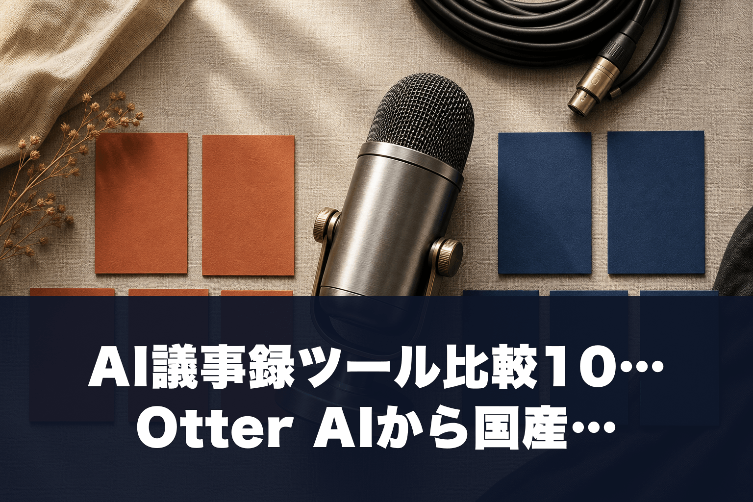 【2026年最新】AI議事録ツール比較10選｜Otter AIから国産まで本音レビュー