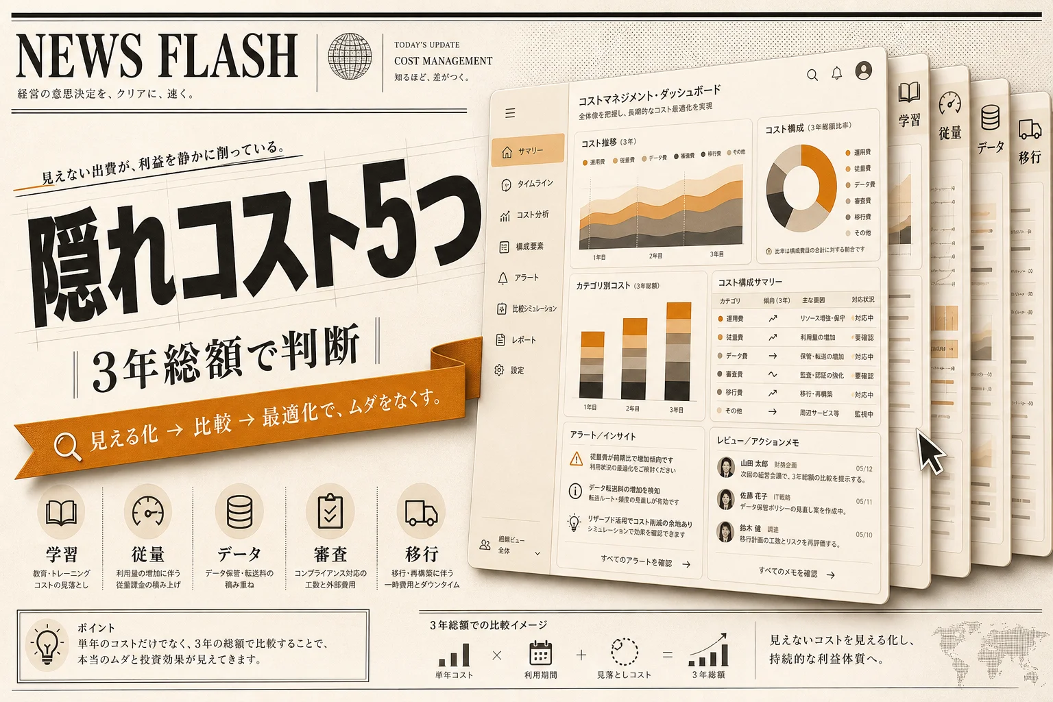 AI導入の隠れコスト5つ、月額料金だけで決めない総額の出し方 (2026年版)