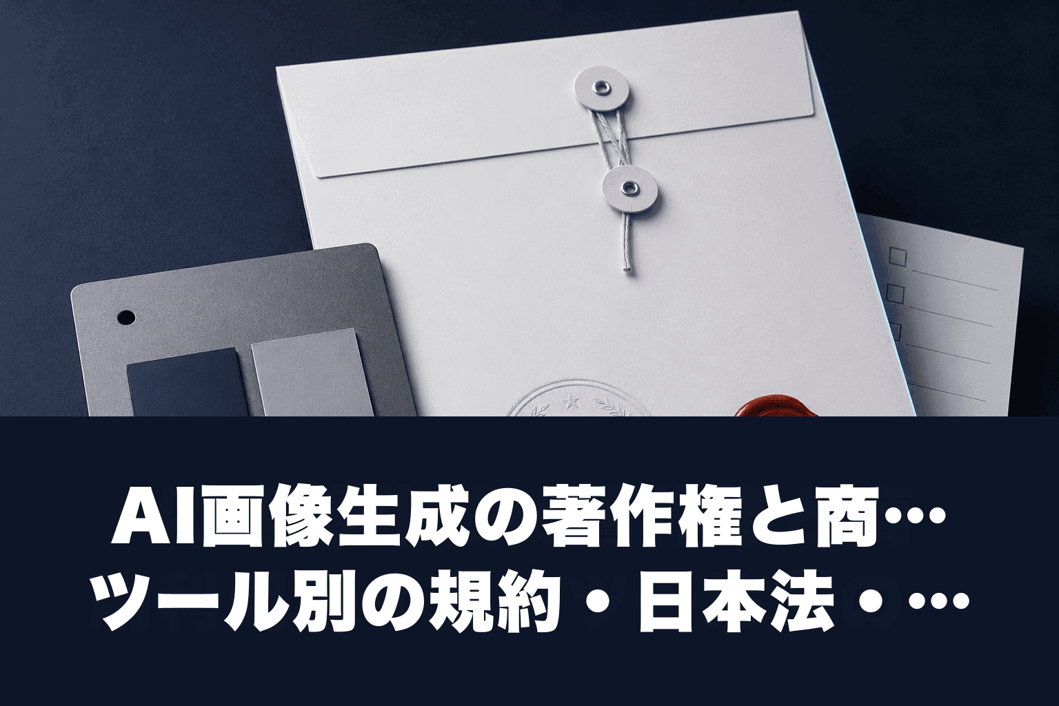 【2026年最新】AI画像生成の著作権と商用利用ガイド｜ツール別の規約・日本法・安全な使い方を徹底解説