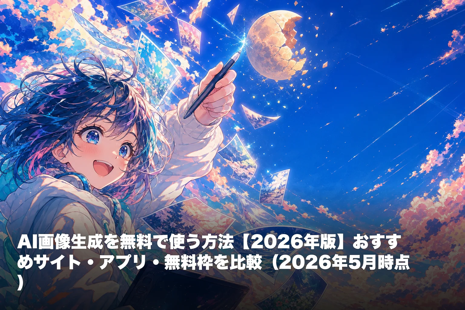 AI画像生成を無料で使う方法【2026年版】おすすめサイト・アプリ・無料枠を比較（2026年5月時点）