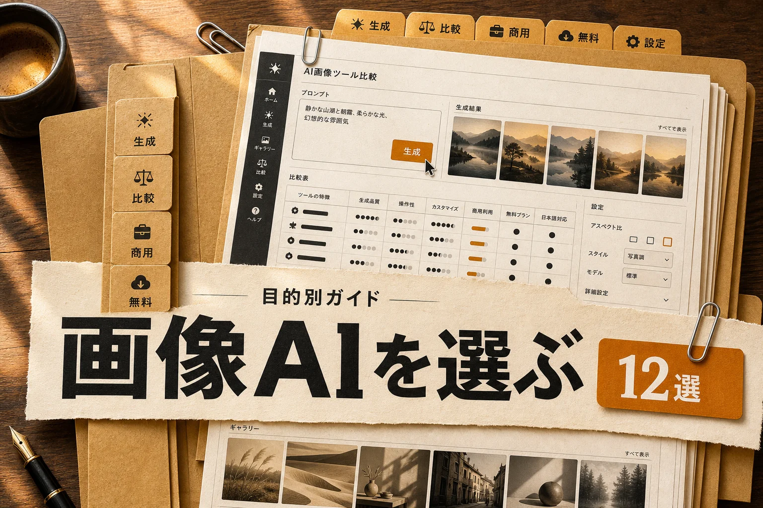 AI画像生成おすすめ12選と選び方｜無料・商用OKツール比較 (2026年版)