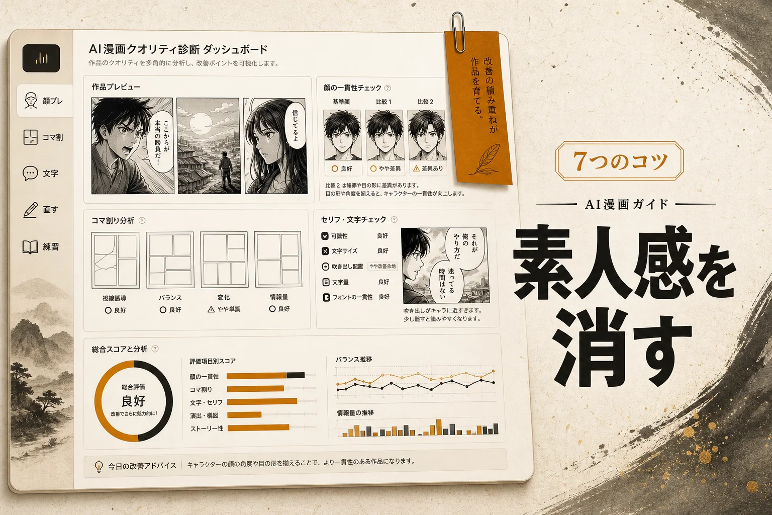 AI漫画をプロ品質に見せる7つのコツ｜ありがちな失敗5つと直し方 (2026年版)