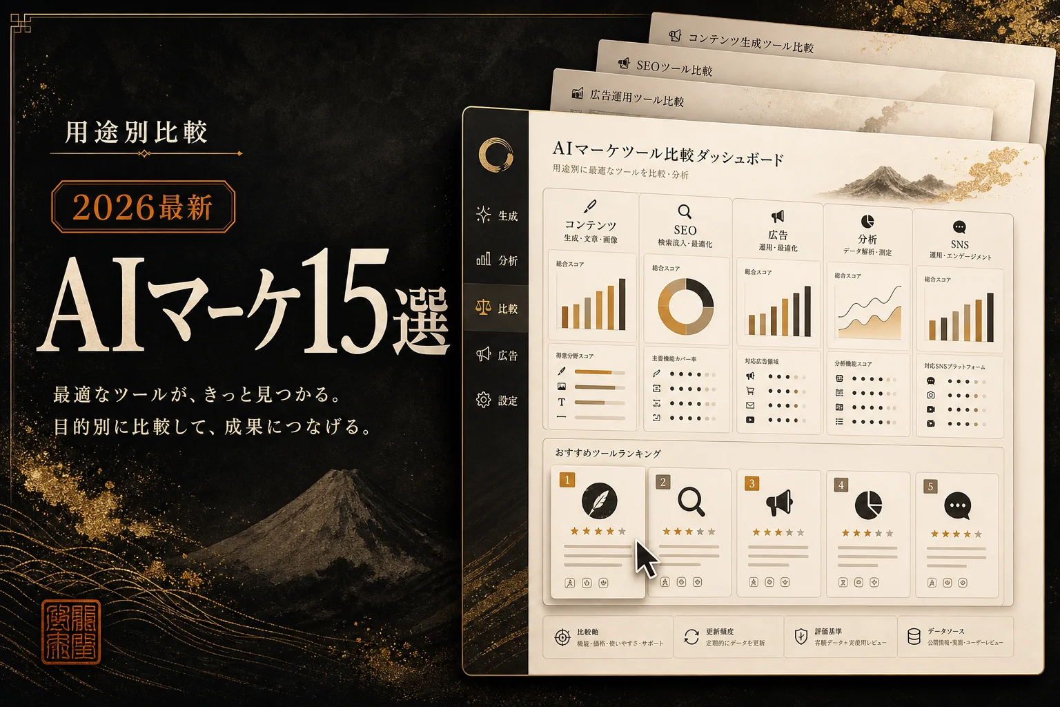 AIマーケティングツールおすすめ15選｜選び方と費用を徹底比較（2026年版）