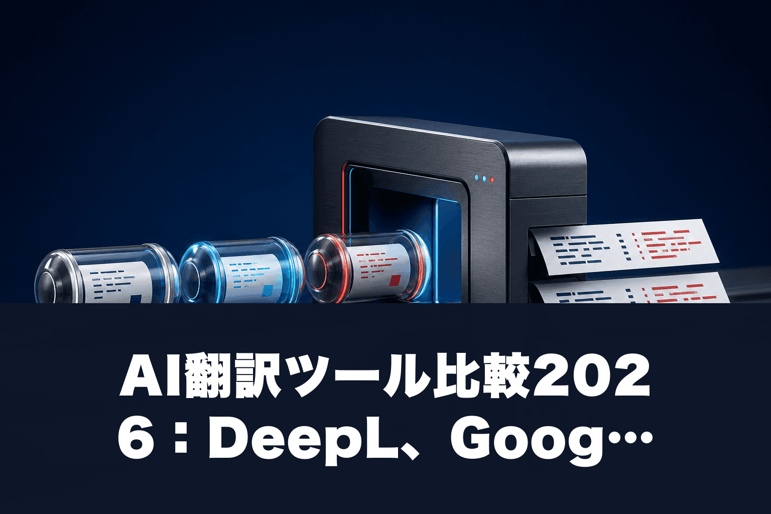 AI翻訳ツール比較2026：DeepL、Google翻訳、ChatGPT翻訳の本当の実力