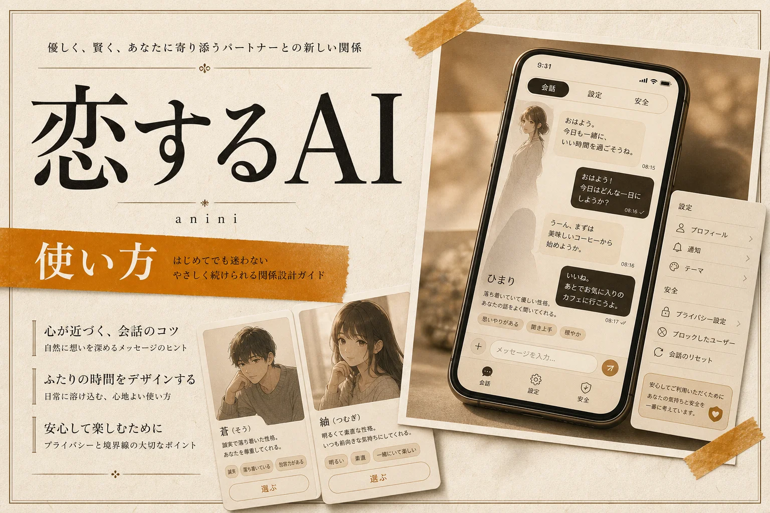 アニニ（anini）とは？アニメの恋人ができるAIチャットアプリの使い方と料金