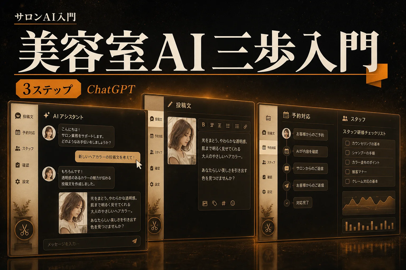 美容室のAIは何から始める？月1万円以下で回る入門3ステップ（2026年版）