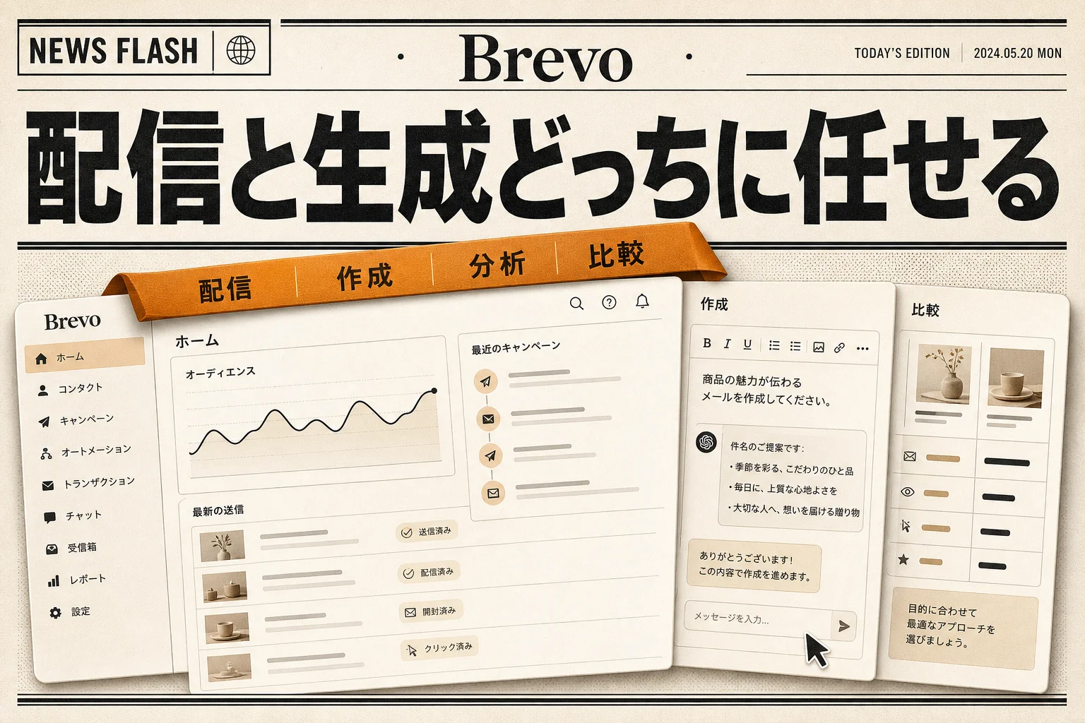 BrevoとChatGPTを比較｜メール配信の性能とコストで選ぶ判断軸 (2026年版)