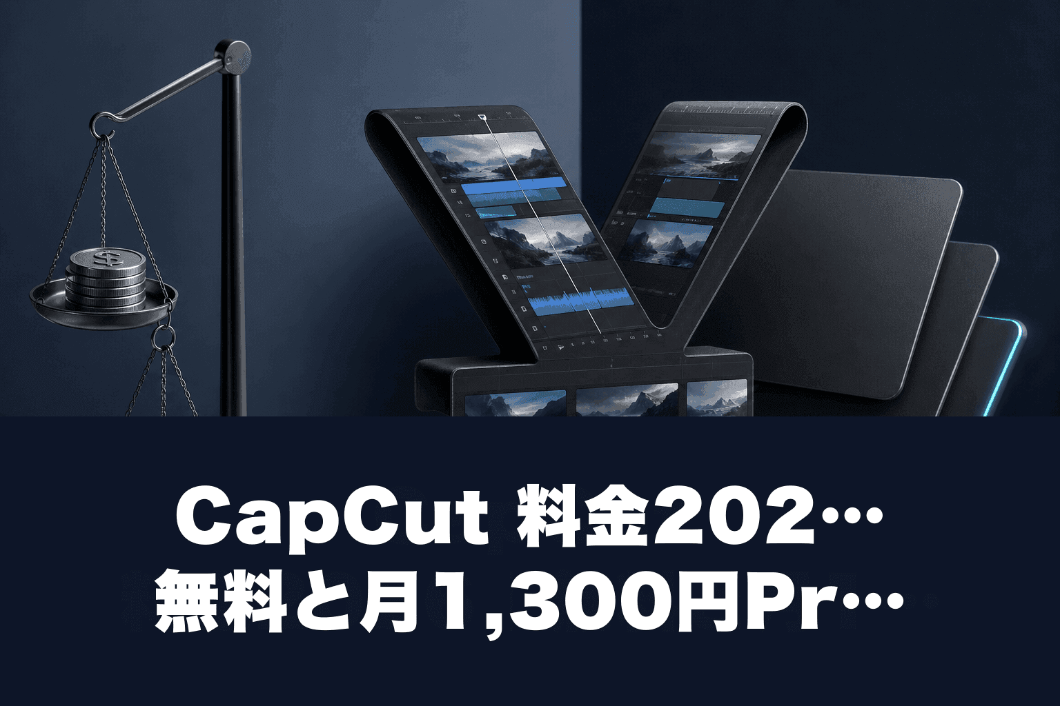 CapCut 料金2026｜無料と月1,300円Proの違い4点を30秒判定