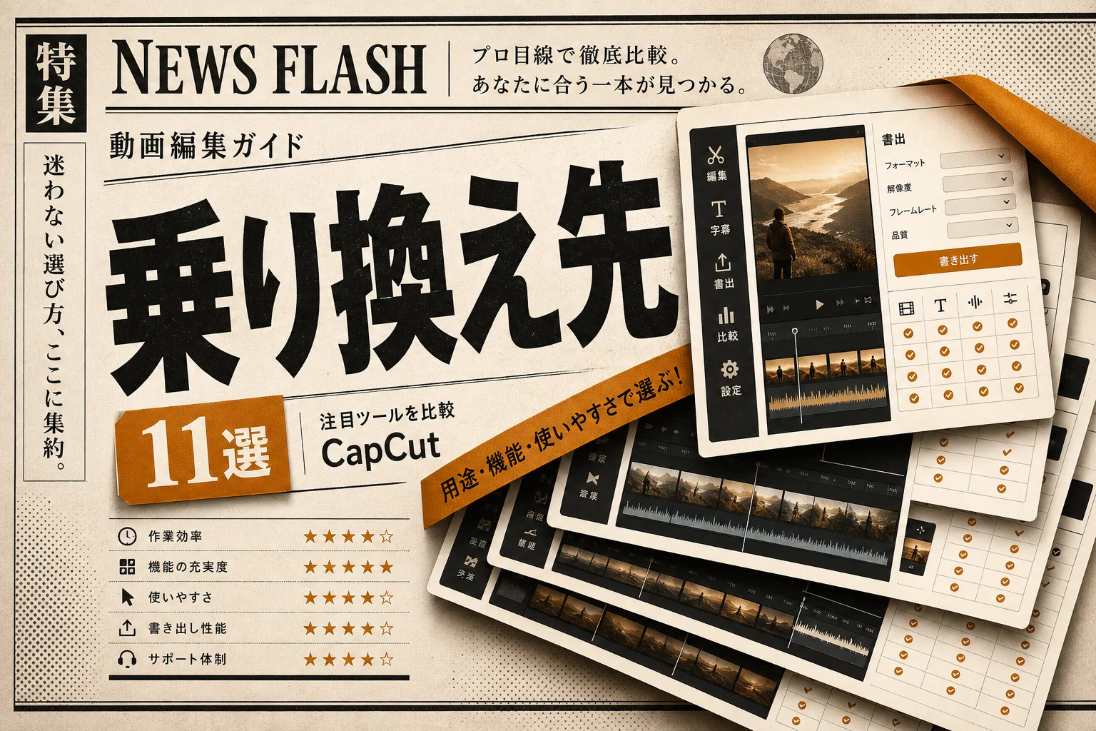 CapCut 代替11選 — 無料・日本語・オープンソースで選ぶ乗り換え先