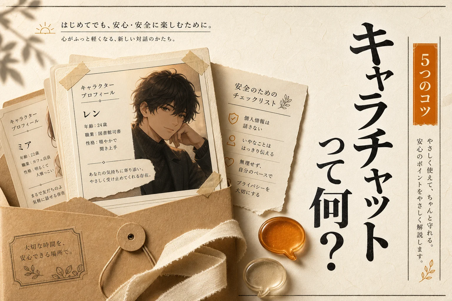 キャラクターチャットとは？無料アプリの選び方と安全に楽しむ5つのコツ