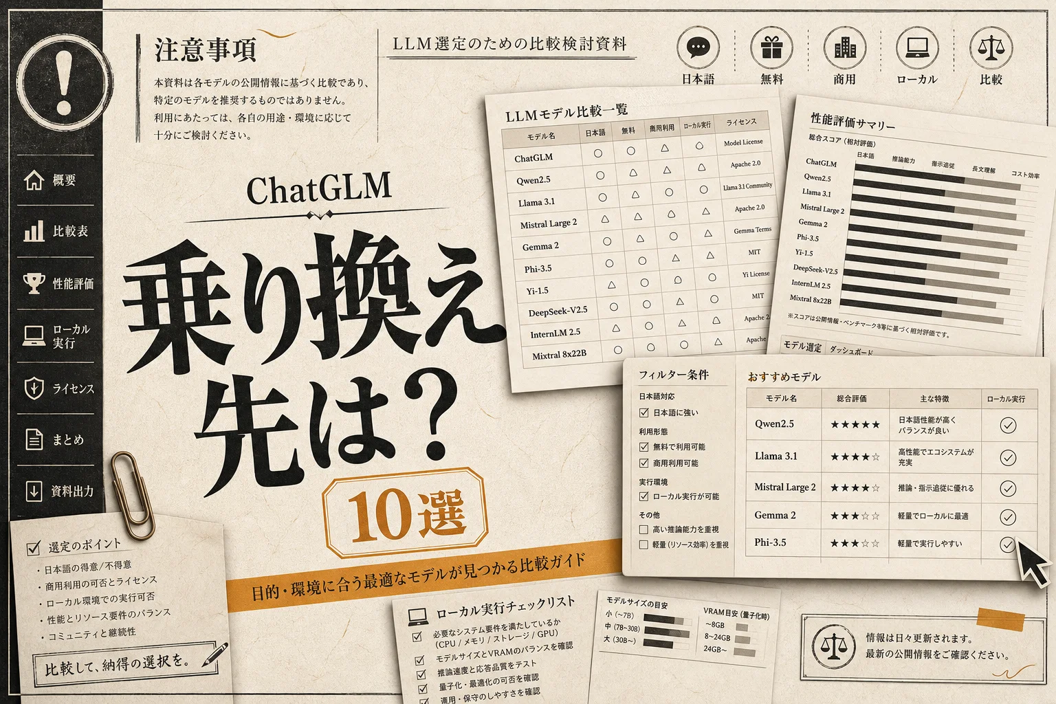 ChatGLMの代替10選、無料・日本語対応のオープンソースLLM比較 (2026年版)