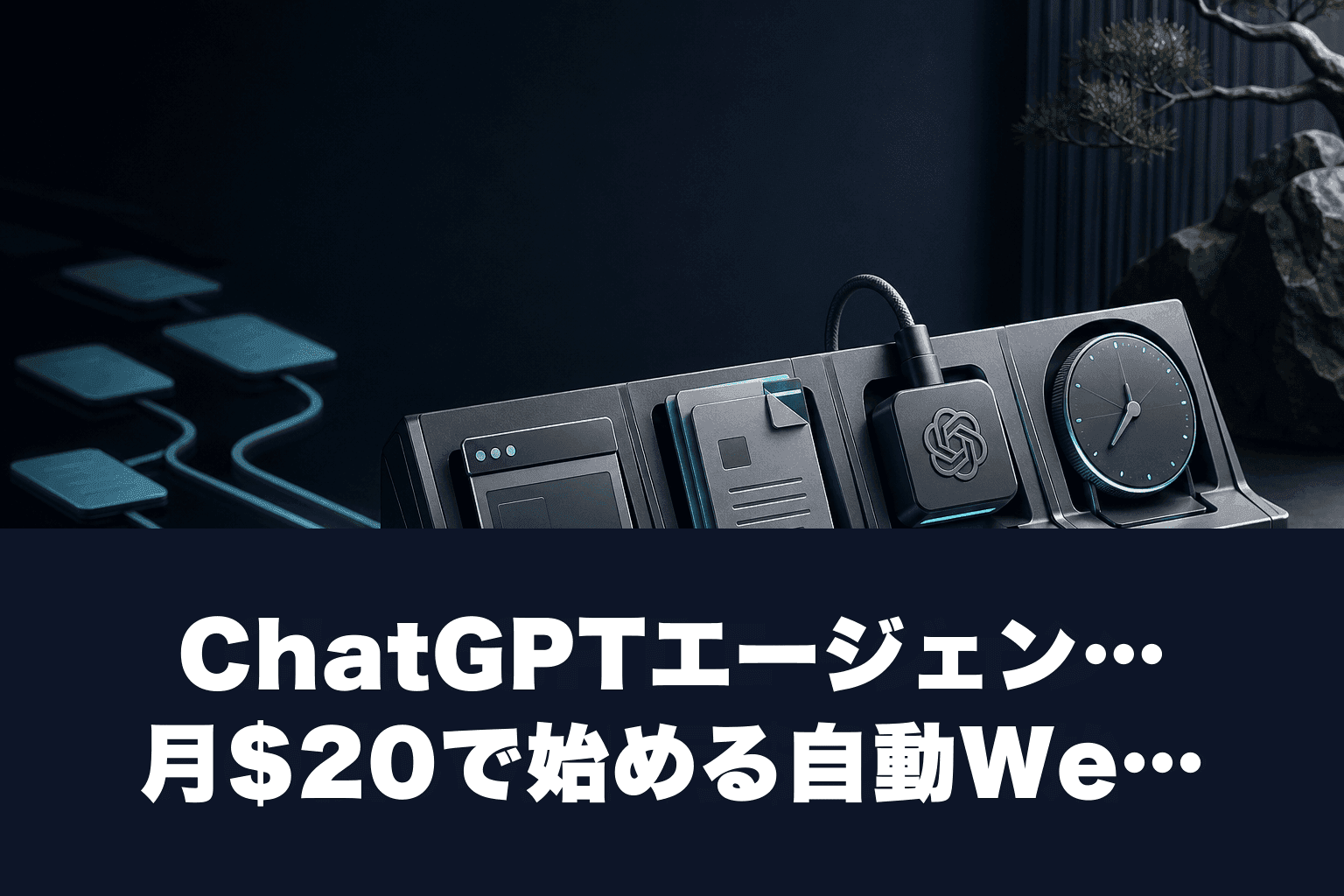 ChatGPTエージェントの使い方｜月$20で始める自動Web操作・Deep Research設定3分