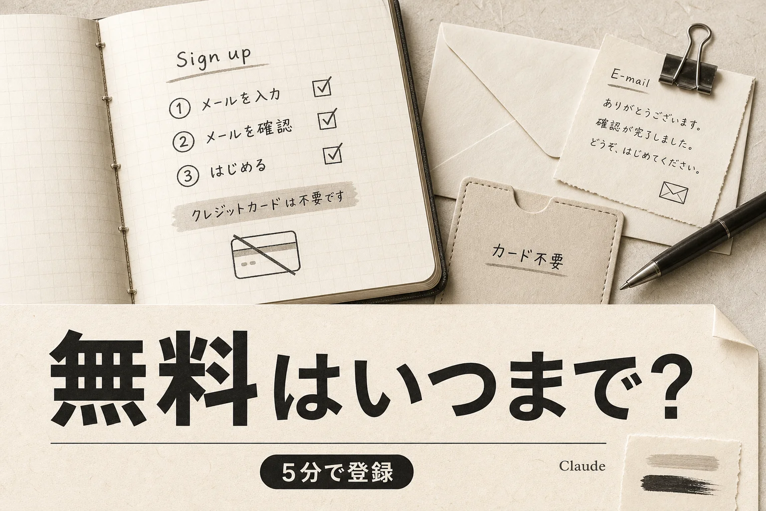 Claude 無料トライアルはクレカ無しで即登録、期間と制限を解説 (2026年版)