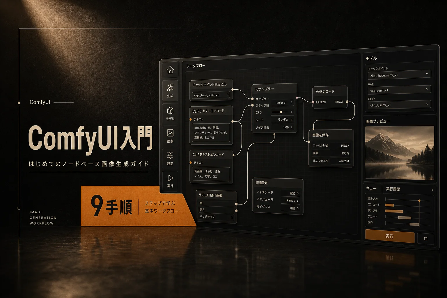 ComfyUIの始め方｜GPU無しでも無料枠400クレジットで動く7手順 (2026年版)