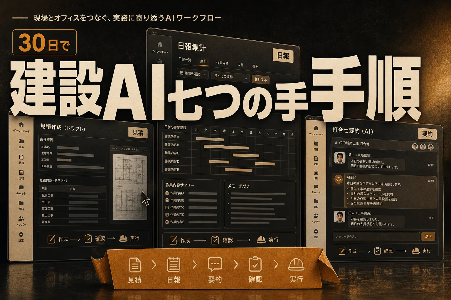 建設業のAI始め方 — 月1万円以下で試す7手順 (2026年版)