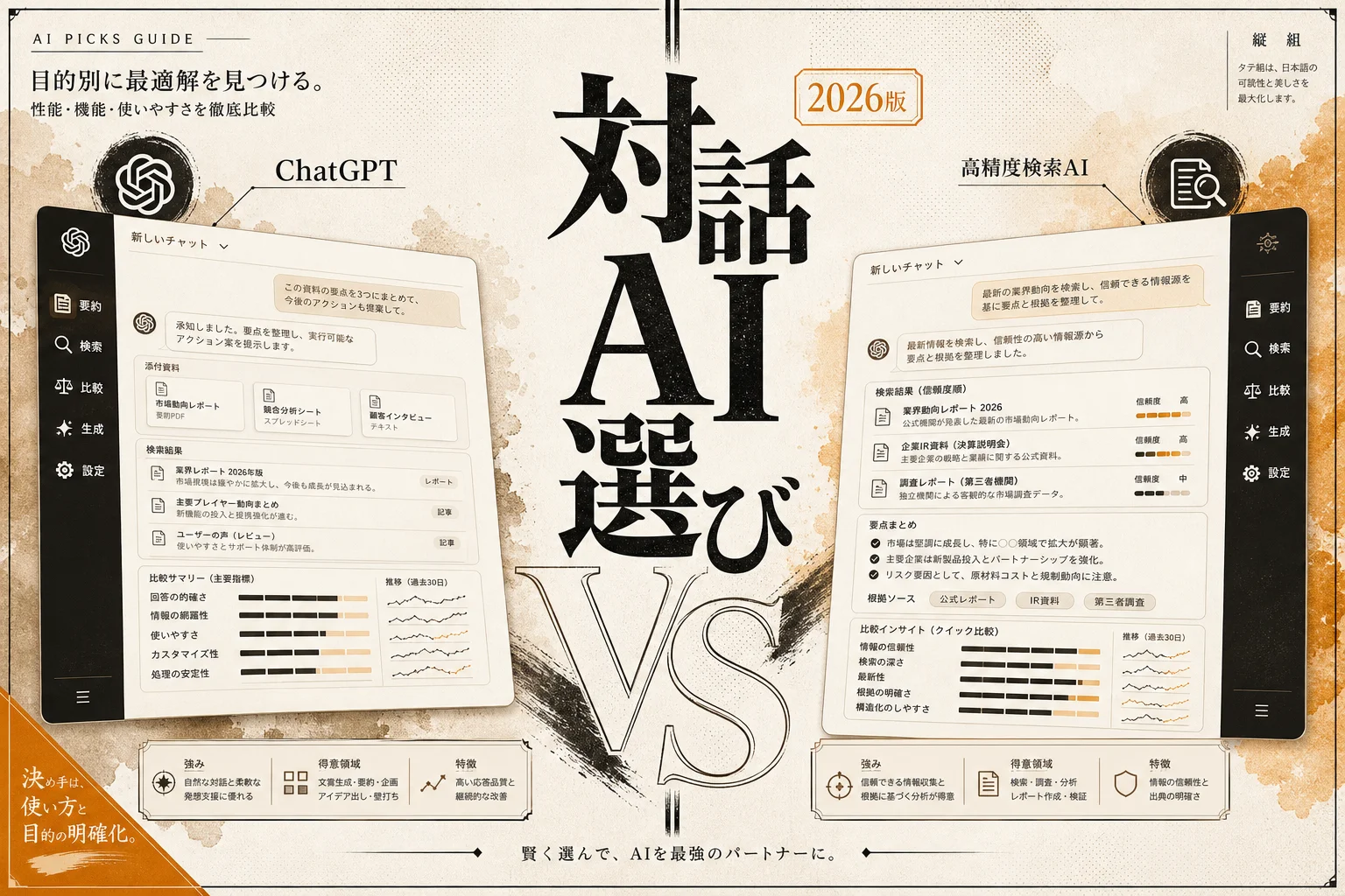 対話型AIランキング2026｜ChatGPT・Claude・Gemini徹底比較と選び方