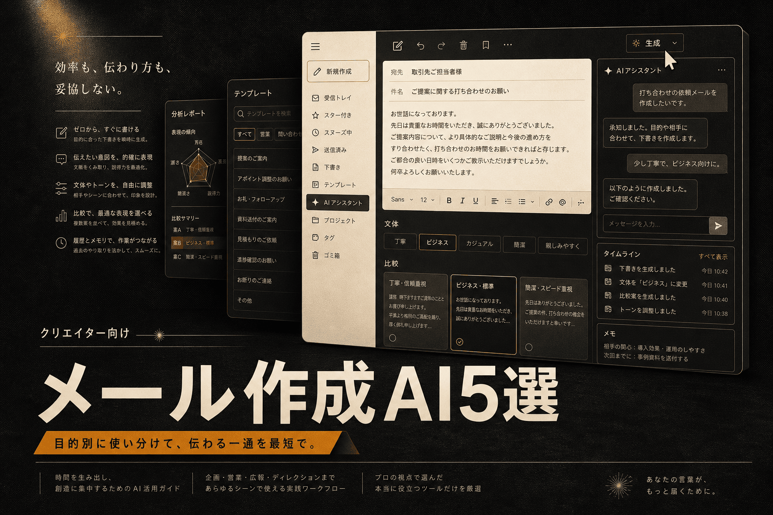 クリエイター向けメール作成AIベスト5と月3,000円以下の始め方 (2026年版)