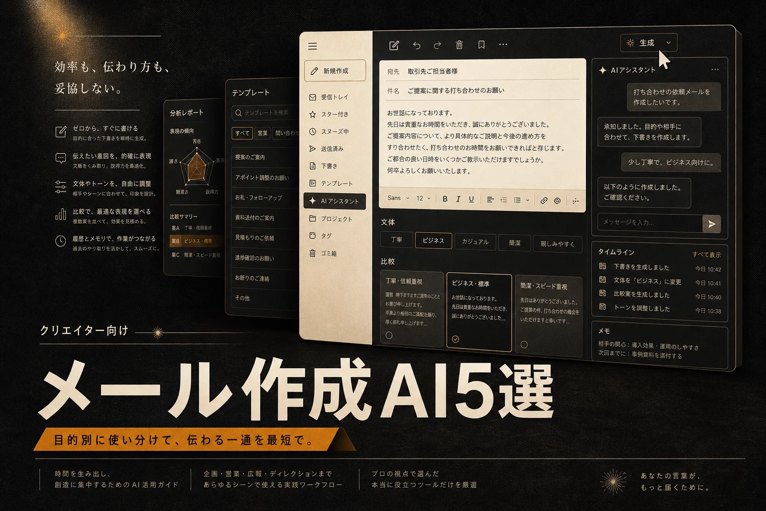 クリエイター向けメール作成AIベスト5と月3,000円以下の始め方 (2026年版)