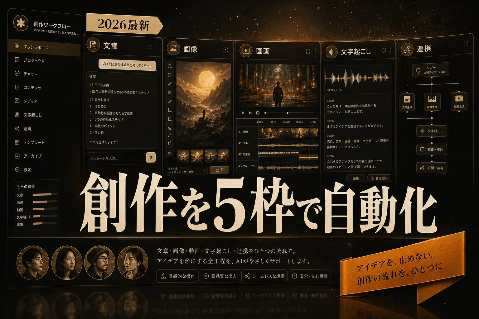 クリエイター向け自動化AI 5選 月3,000円以下で始める業務効率化 (2026年版)