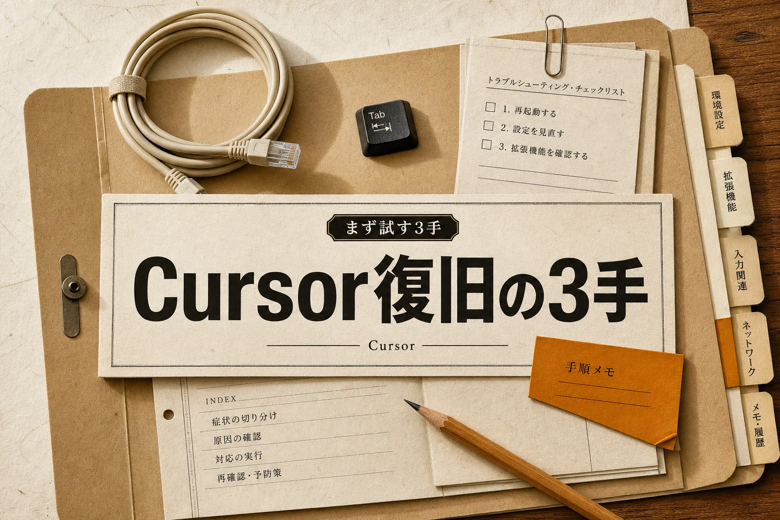Cursorが動かない7つの原因と復旧チェックリスト (2026年版)