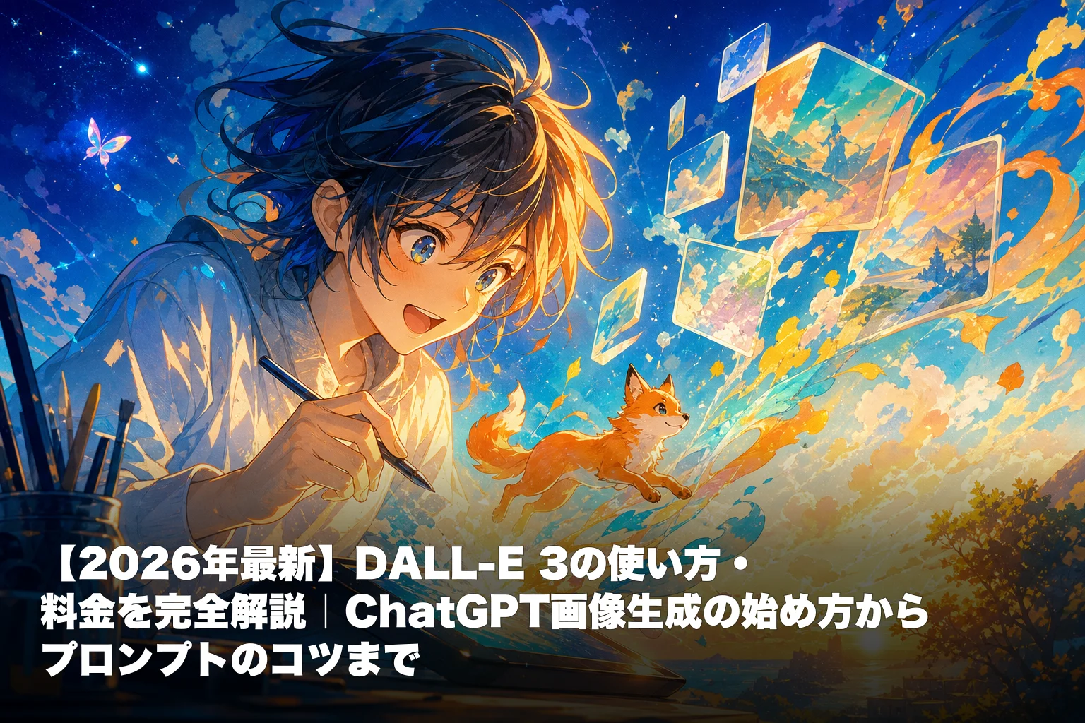 【2026年最新】DALL-E 3の使い方・料金を完全解説｜ChatGPT画像生成の始め方からプロンプトのコツまで