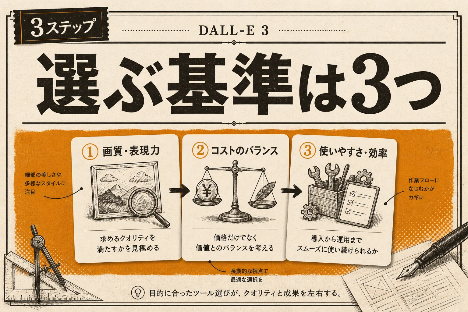 DALL-E 3とChatGPTを比較、性能とコストで選ぶ3つの基準 (2026年版)