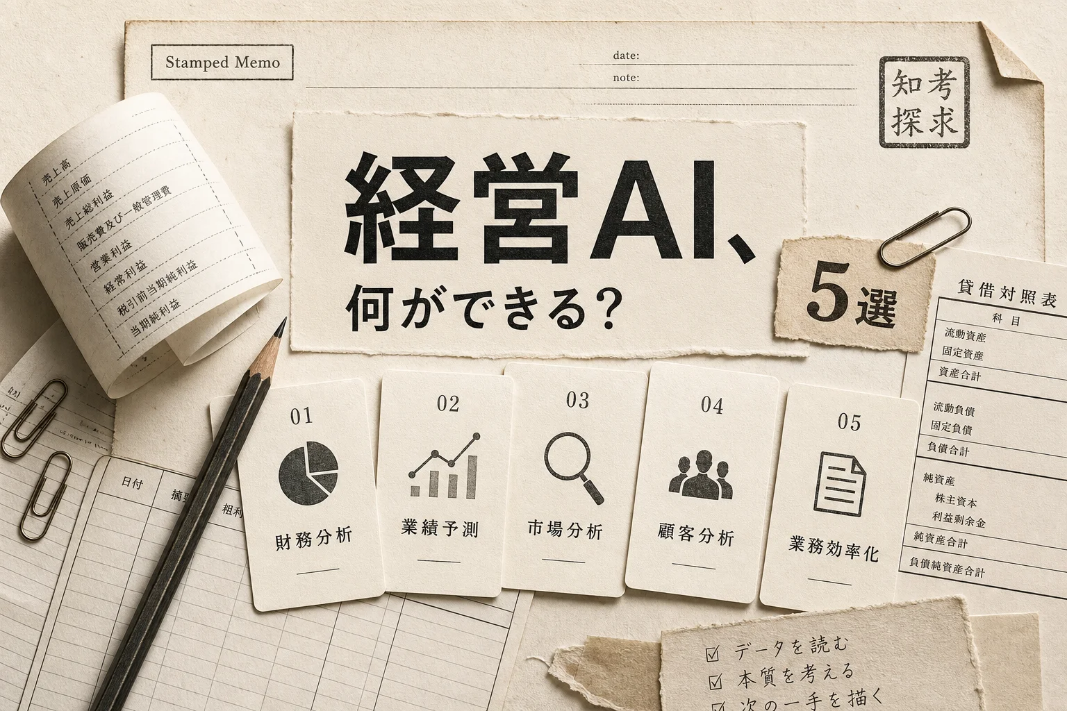 経営者のデータ分析AI 5選 — 月3,000円以下で始める選び方 (2026年版)