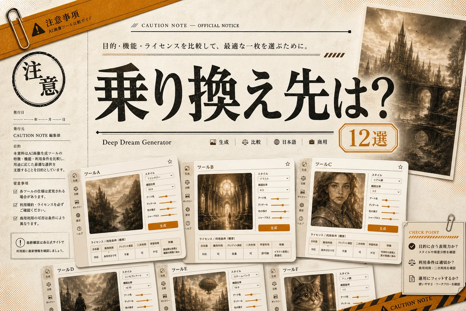 Deep Dream Generator代替おすすめ12選｜無料・日本語・オープンソースで選ぶ(2026年版)