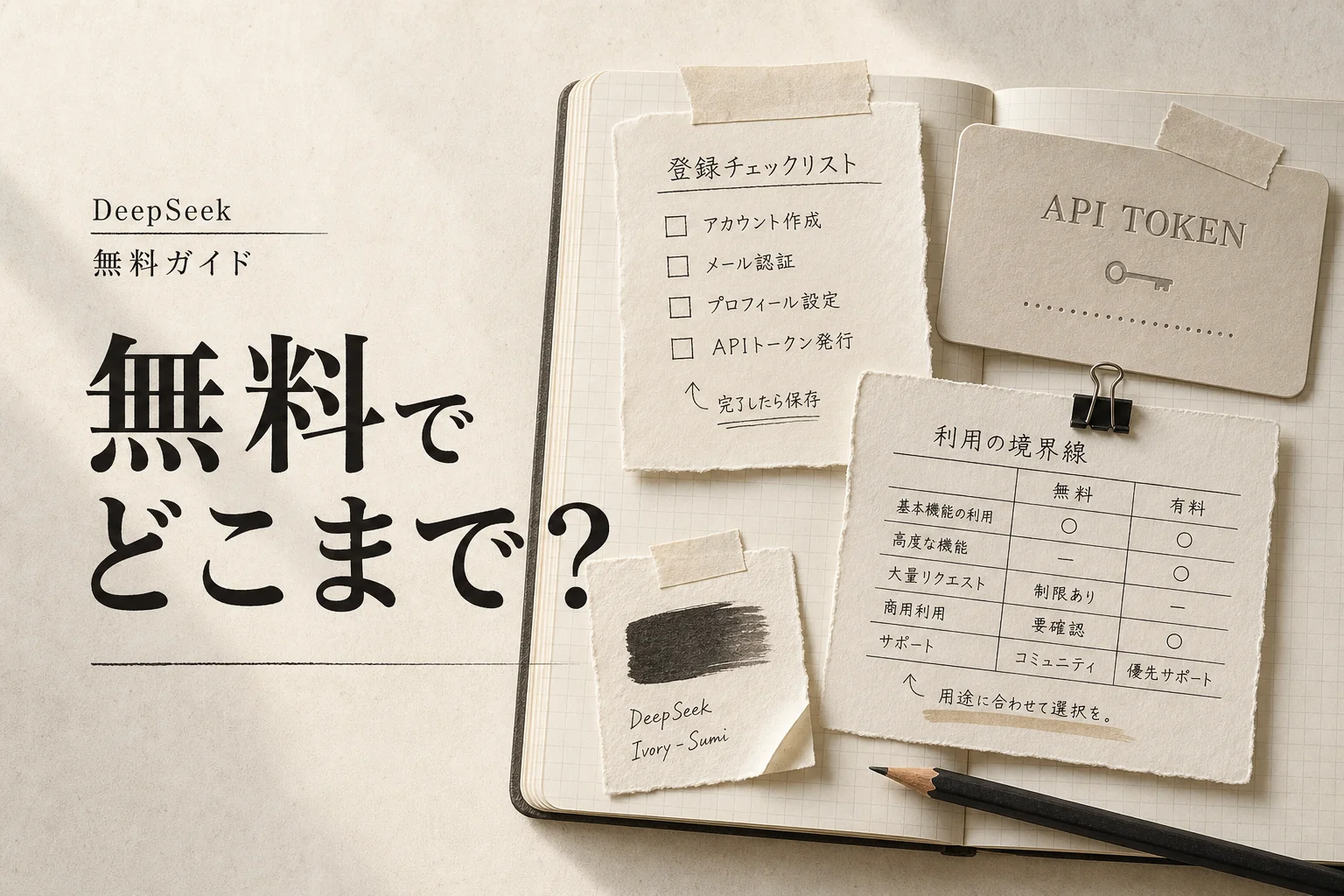 DeepSeek 無料トライアルの始め方 クレカ無し登録と期間・API無料枠5万トークンの実際 (2026年版)