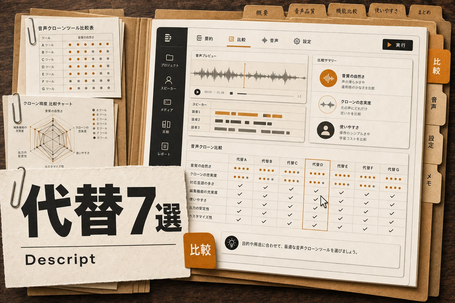 Descript Overdub 代替7選：無料・日本語対応・OSSで選ぶ音声クローン (2026年版)
