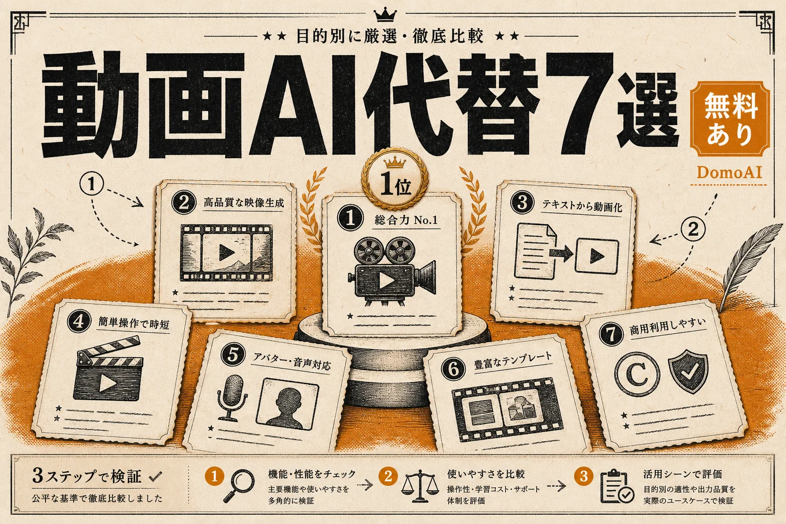 DomoAI 代替ツール7選、無料・日本語対応の動画生成AI乗り換え先 (2026年版)