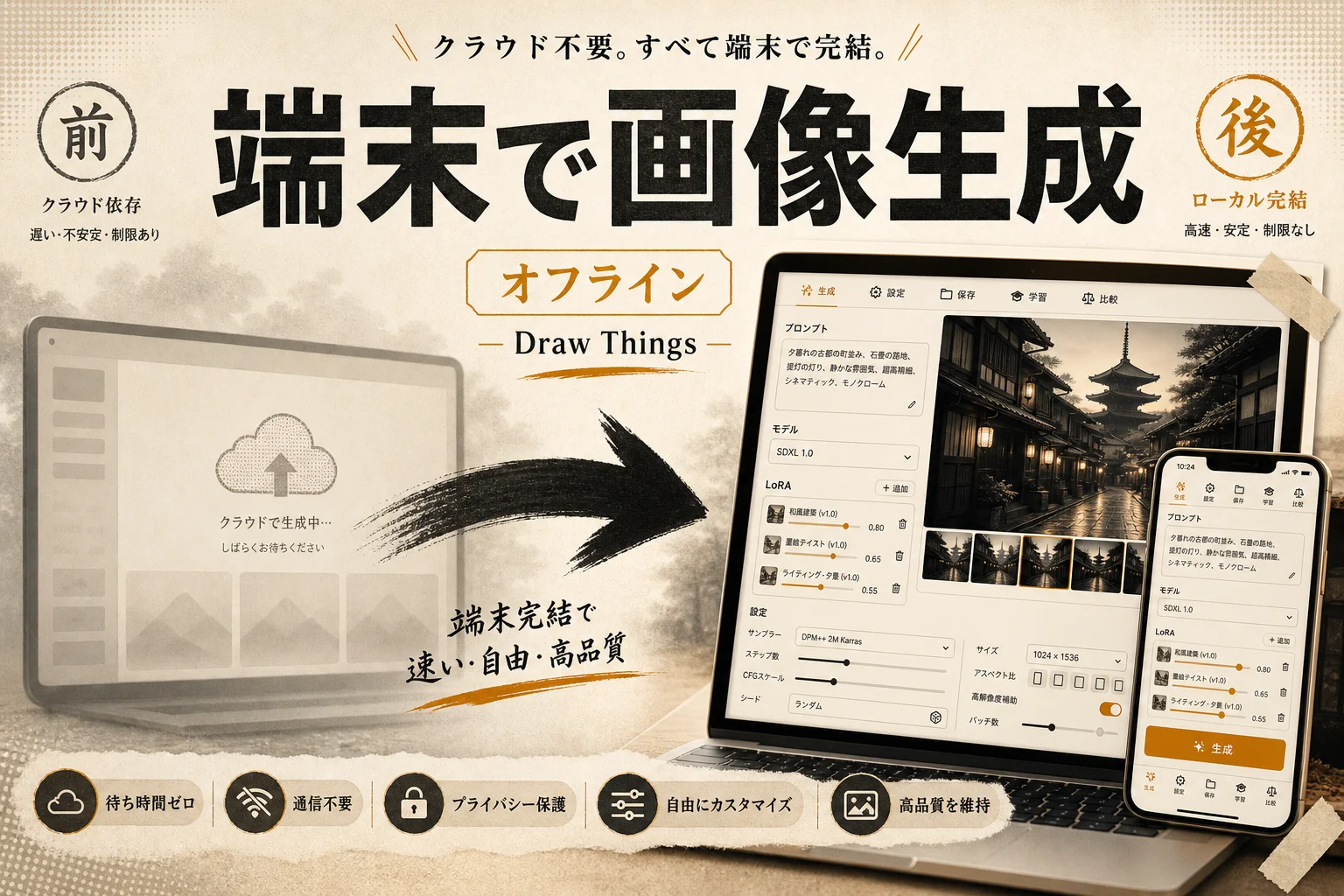Draw Thingsとは？無料でMacとiPhoneに使えるローカルAI画像生成の全部 (2026年版)