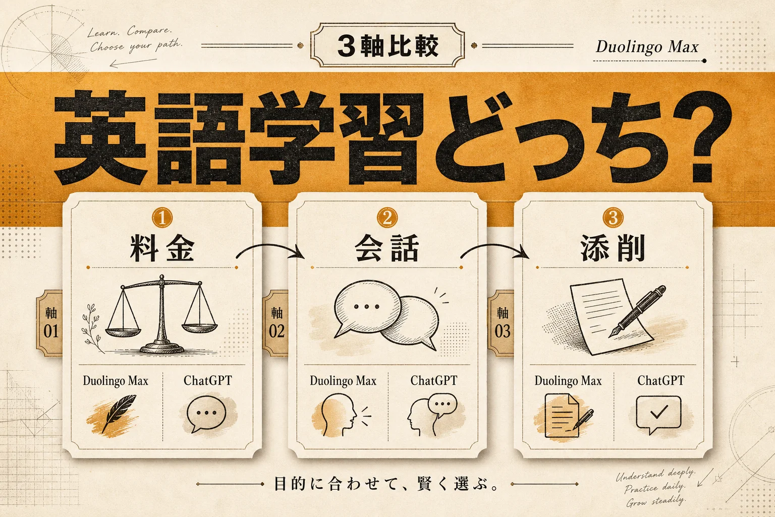 Duolingo MaxとChatGPTを比較：英語学習の性能とコスト差 (2026年版)