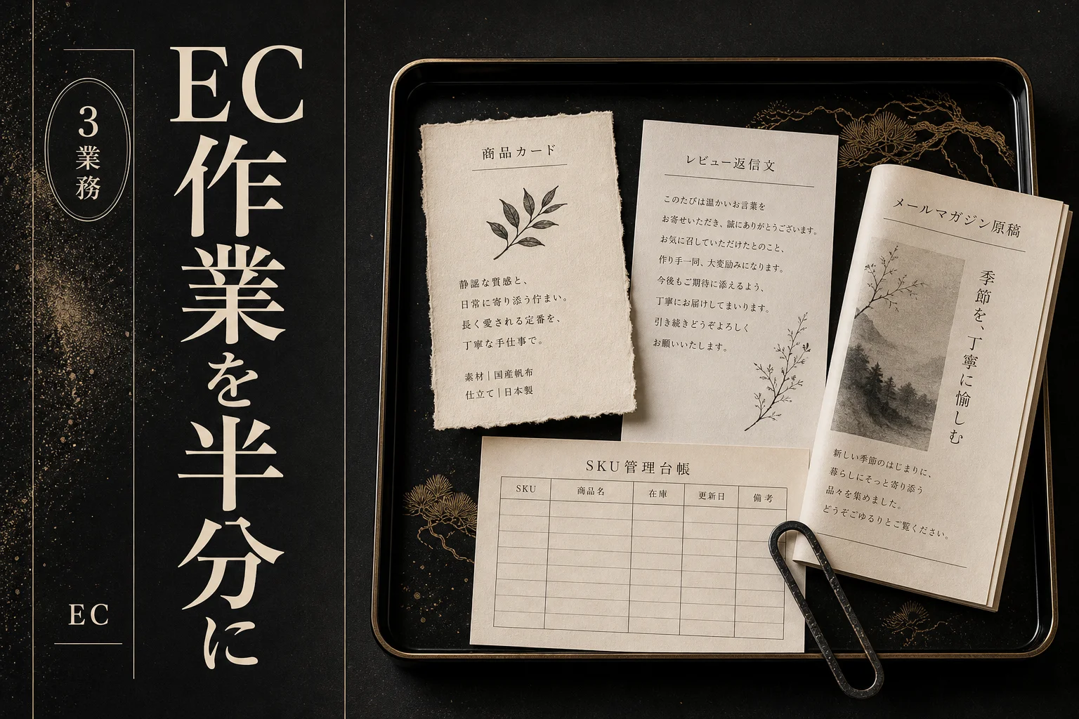 EC AI導入事例の中身を分解｜月の作業時間が半分になる3業務と手順 (2026年版)