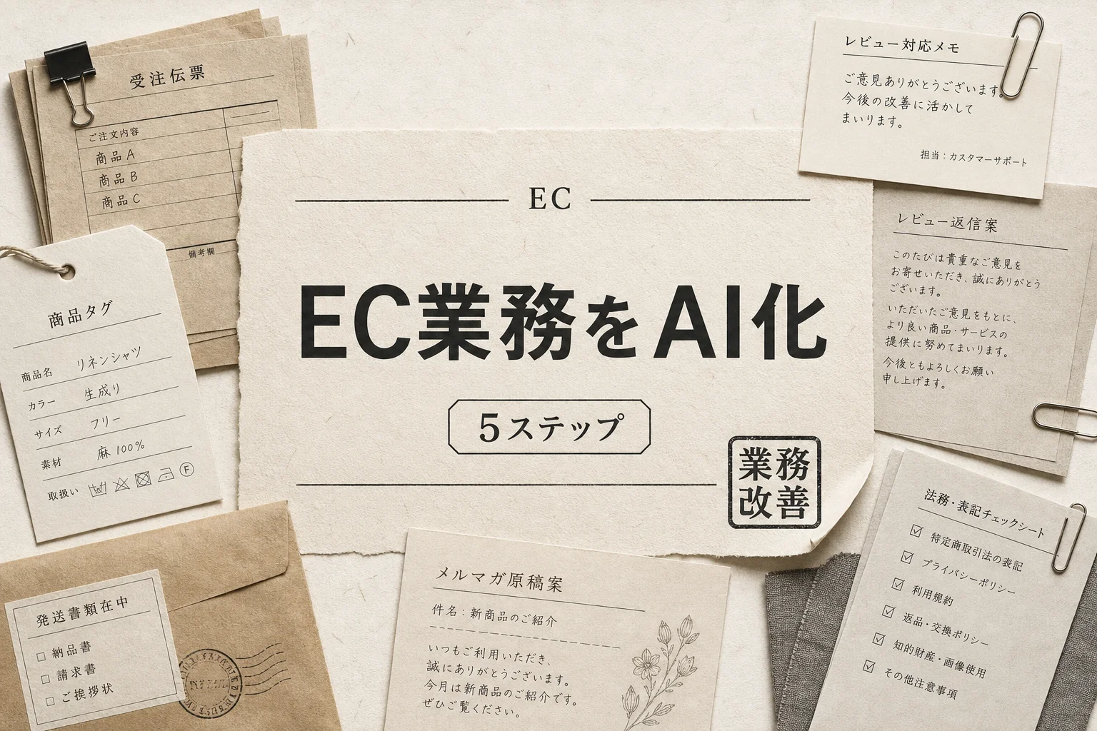 EC運営のAI始め方を5ステップで解説｜月1万円以下で回る入門ガイド (2026年版)