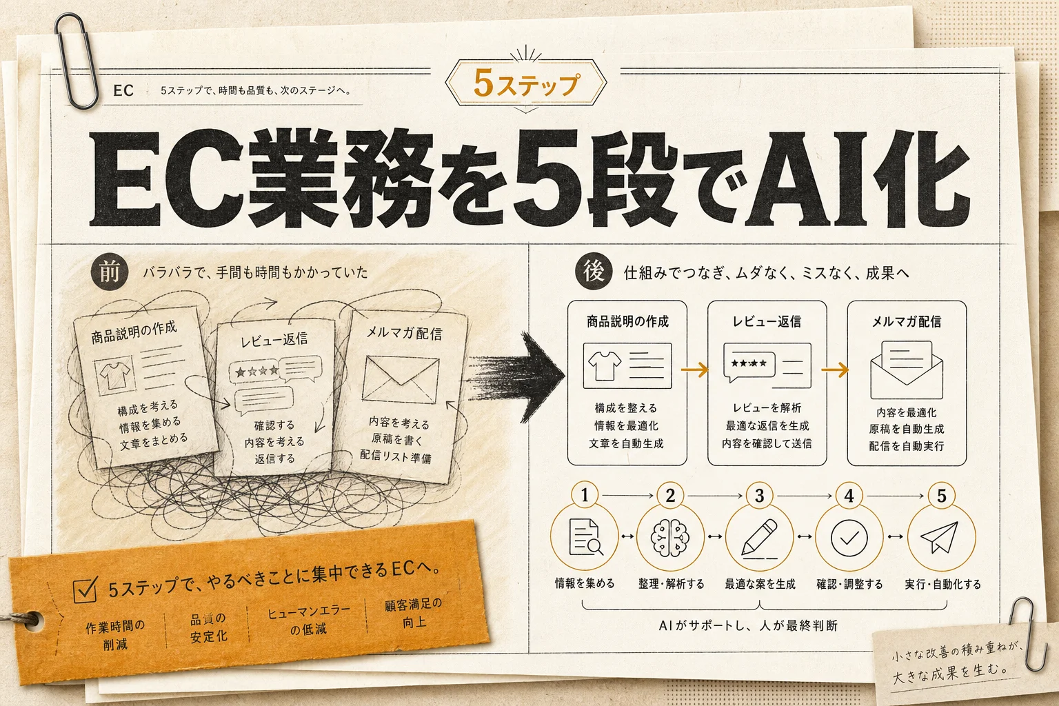 EC・ネットショップのAI活用の始め方 月1万円以下で試せる入門5ステップ