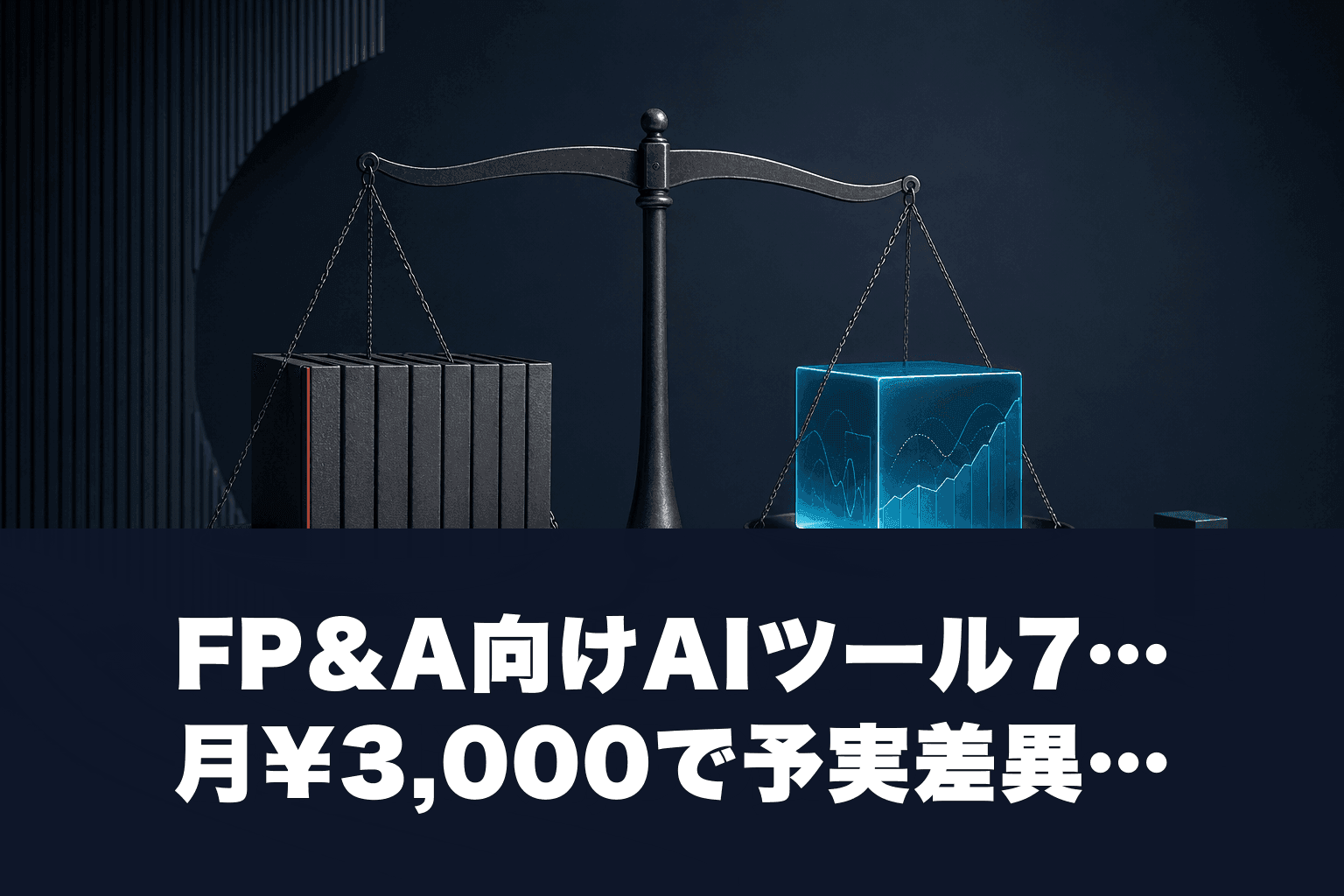 FP&A向けAIツール7選｜月¥3,000で予実差異を5分自動化