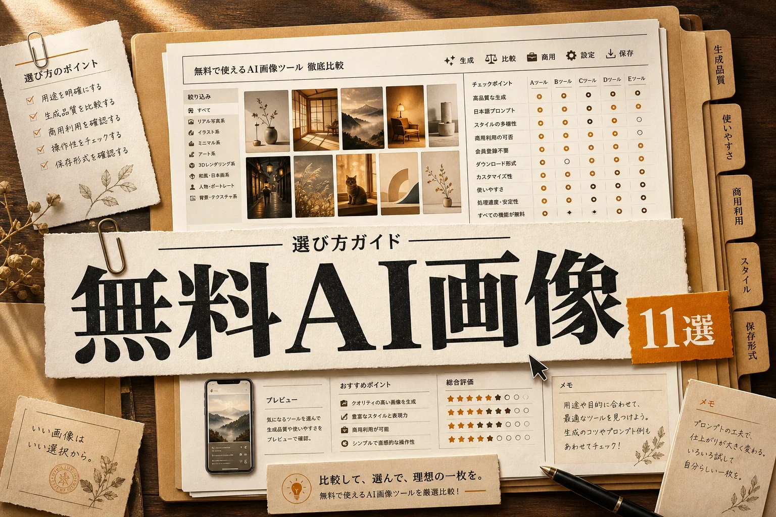 無料で使えるAI画像生成アプリおすすめ11選と選び方（2026年版）