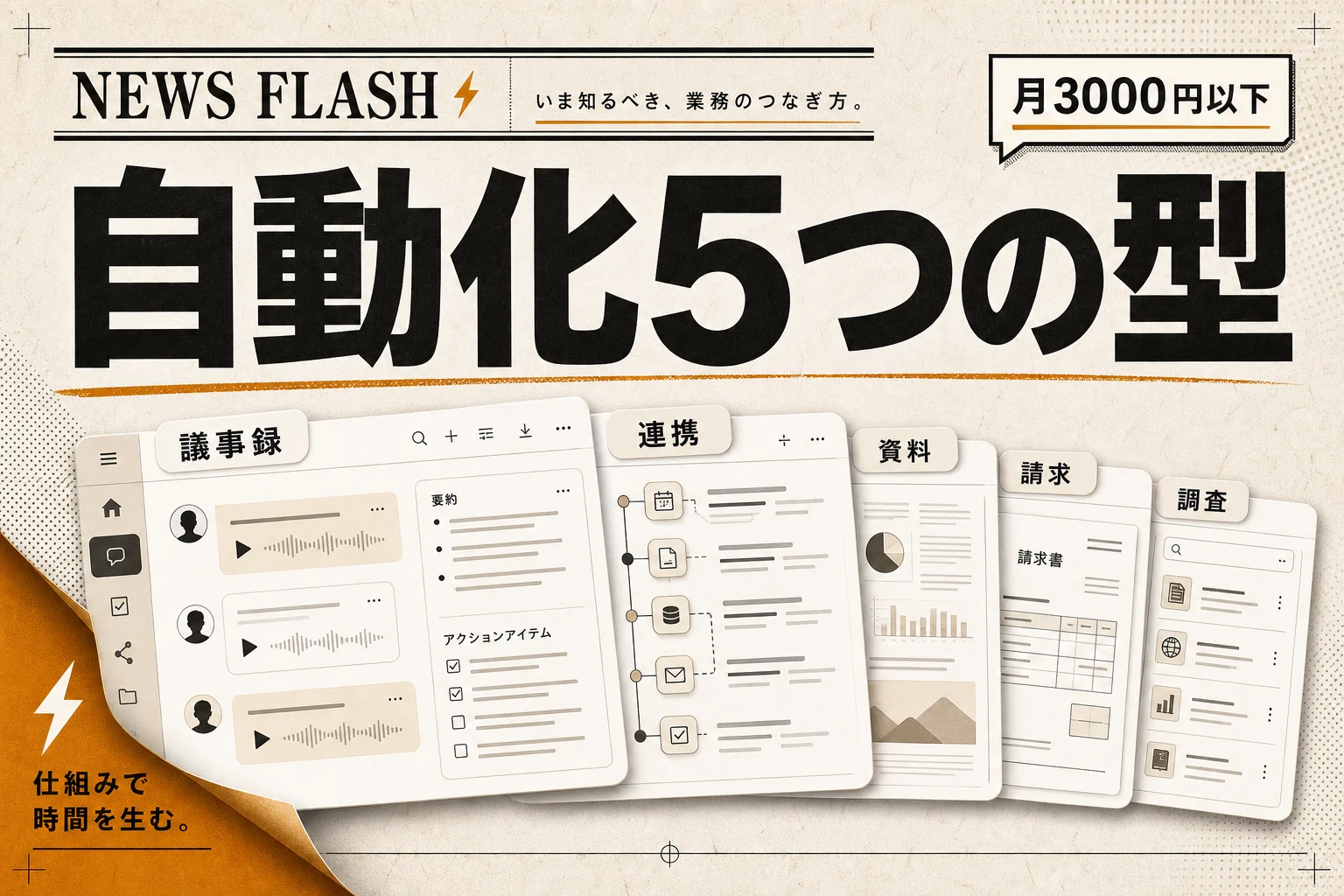 フリーランスの業務自動化AI、月3,000円以下で組む5つの型 (2026年版)