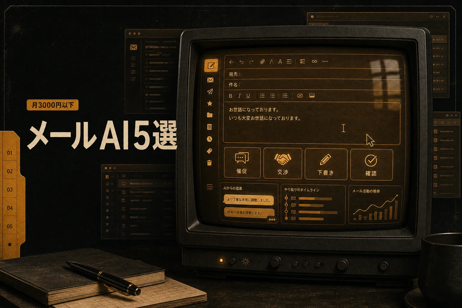 フリーランスのメール作成AI5選、月3,000円以下で選ぶ基準（2026年版）