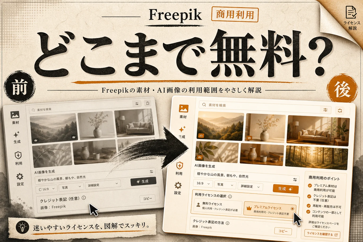 フリーピックは無料で商用利用できる？料金とライセンスの正解 (2026年版)